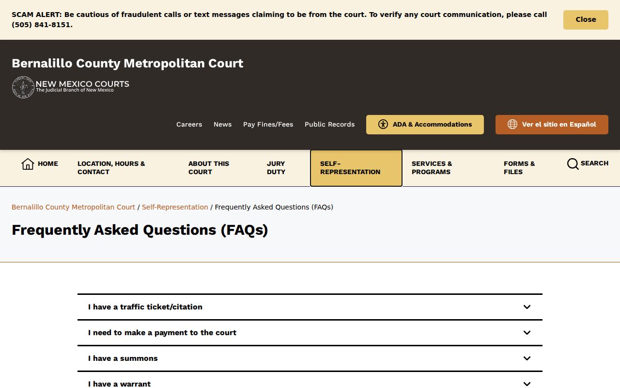 Bernalillo County civil docket Metro Court records information