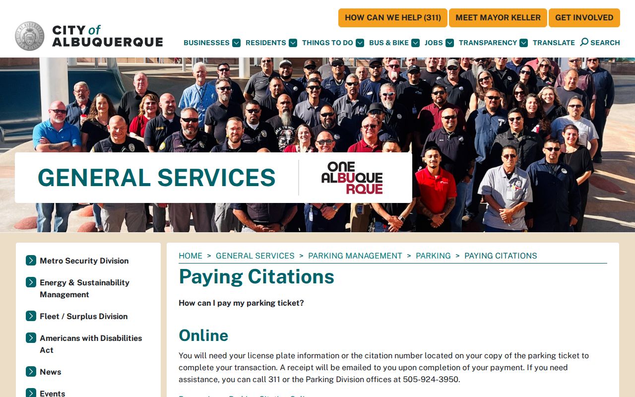 Bernalillo County traffic tickets source for Albuquerque parking citation lookup